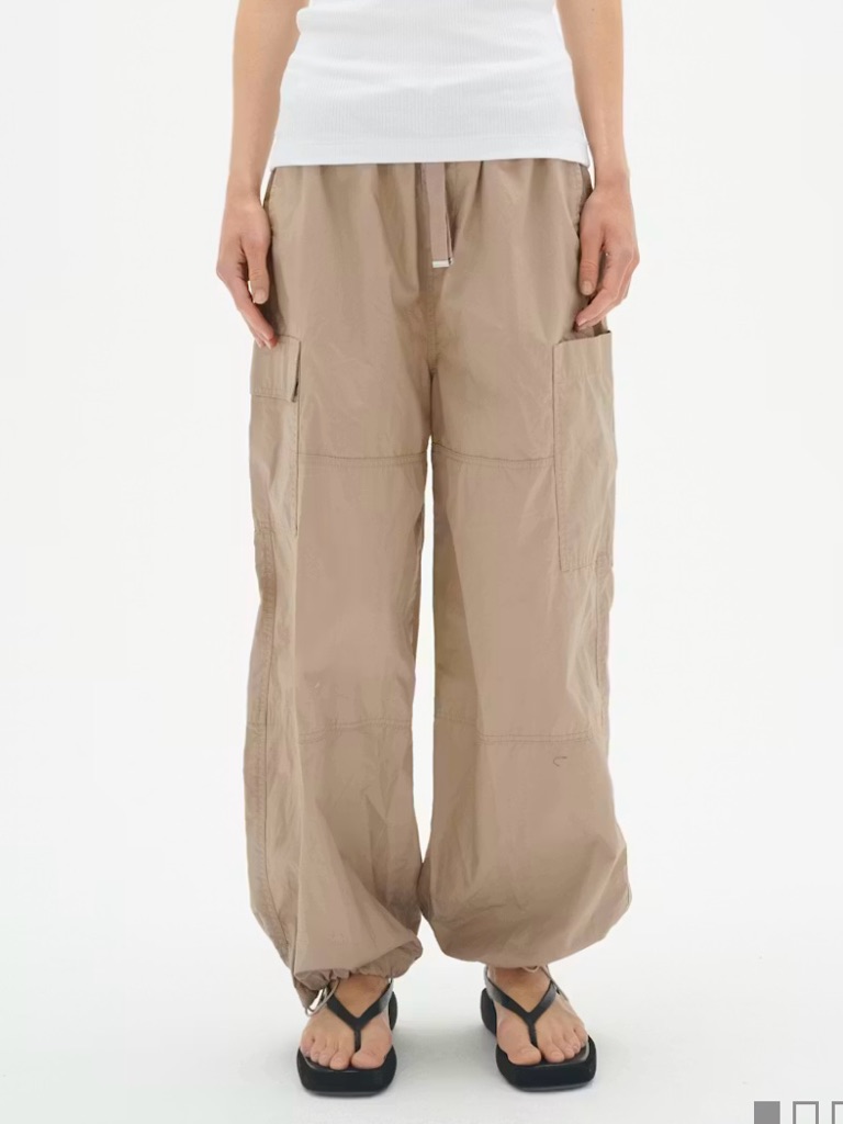 Inwear Copenhagen Parachute Wide Leg Cargo Pants - Jogger Ankle Feature